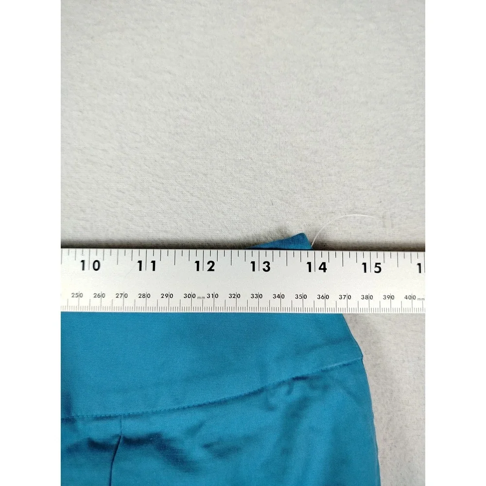 Lafayette 148 New‎ York Skirt Womens 4 Blue Stretch Cotton Pencil Knee Length